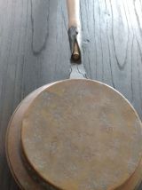 bassinoire ancienne bois et cuivre