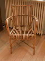Fauteuil rotin vintage