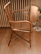 Fauteuil rotin vintage