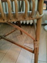 Fauteuil rotin vintage