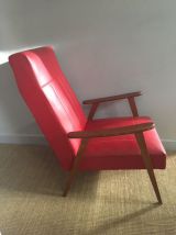 Fauteuil en skaï 50's