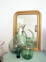 Grand miroir Louis Philippe vintage doré années 60 