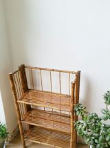 Bibliothèque/étagères rotin vintage