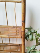 Bibliothèque/étagères rotin vintage