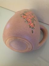 CERAMIQUE VALLAURIS  VINTAGE/ BEAU PICHET REFROIDISSEUR / MOTIF FLEURS 