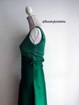 Robe longue de soirée moirée brocart vintage 1960's