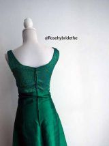 Robe longue de soirée moirée brocart vintage 1960's