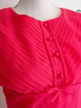 Robe babydoll rose fuchsia fluo vintage 60's