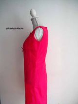 Robe babydoll rose fuchsia fluo vintage 60's