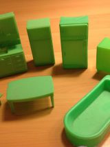 MOBILIER POUR MAISON DE POUPEES / SALON CUISINE CHAMBRE SALLE DE BAIN