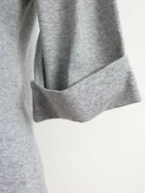 Gilet chemise gris souris vintage coton manche 3/4