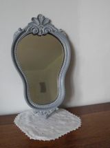 Miroir ancien en Bois Patiné pour déco de charme style Shabby