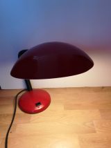 Lampe rouge vintage 60/70 métal et plastique style industriel
