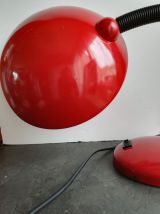 Lampe rouge vintage 60/70 métal et plastique style industriel
