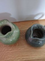 Duo de pichets en céramique dans les tons pastels