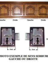 Serrure à cylindre 5 paillettes - Marque VACHETTE 4464 pour meubles 