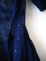 Robe en dentelle bleue marine vintage 40's
