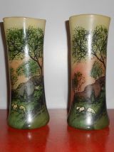 Paire de vase signé Leg