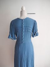 Robe bleue lavande vintage 30's 40's