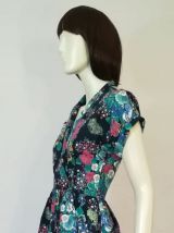 Robe porte-feuille vintage fleurie inspiration 50 taille 34 36