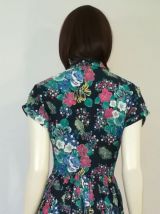 Robe porte-feuille vintage fleurie inspiration 50 taille 34 36