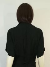 Combinaison pantalon vintage 80ies taille 38 noire motif gouttelettes noir 