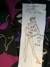 Veste vintage 70ies façon chemisier fin imprimé choc pour fille chic taille 36-38-40