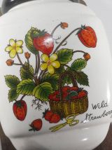 Moulin à café mural décor fraise des bois