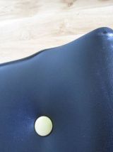 Tabouret ou repose pied en skaï à pied compas