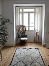 Tapis beni ouarain marmoucha tissé main au Maroc