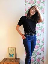 Rita - Chaussures à petits talons en cuir tressé doré 