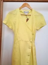 Agnès - Robe portefeuille vintage boutonnée et ceinturée 