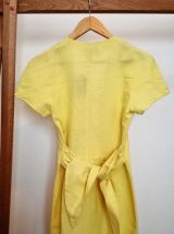 Agnès - Robe portefeuille vintage boutonnée et ceinturée 