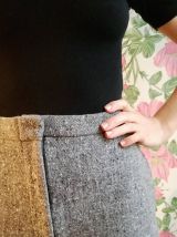 Angèle - Pantalon Max Mara vintage en laine gris chiné 