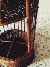 porte bouteille rotin - Bar -panier en osier-