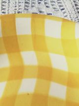 plat vintage SALINS carreaux jaune et blanc