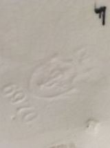 Vase mésanges bleues en céramique craquelée