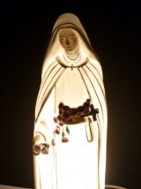 Vierge lampe porcelaine