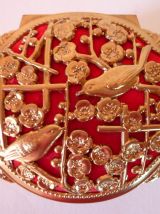 Boite à bijoux a motifs de cerisiers et oiseaux