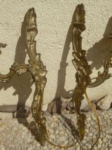 Anciennes Appliques Murales en laiton
