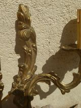 Anciennes Appliques Murales en laiton