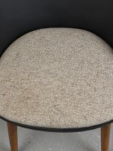 fauteuil en cuir, laine &amp; hêtre