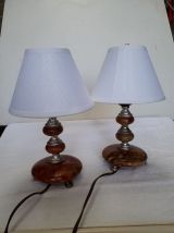 duo de petites lampes de chevet en marbre