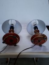 duo de petites lampes de chevet en marbre