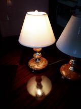 duo de petites lampes de chevet en marbre