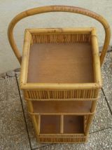 panier porte bouteille en bambou , vintage