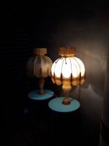 2 lampes en albatre style 1900