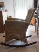 Rocking chair en rotin