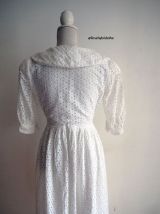 Robe New Look broderie anglaise blanche vintage 50's