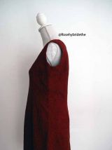 Robe en laine rouge chiné vintage 60's